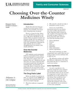 Choosing Over-the-Counter Medicines Wisely
