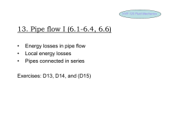 13. Pipe flow I (6.1