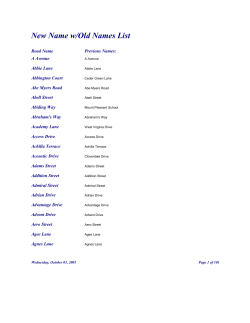 New Name w/Old Names List