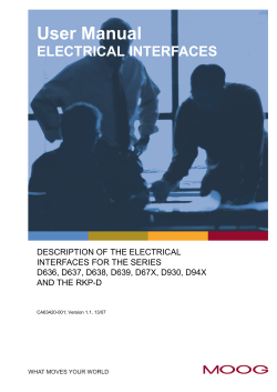 User Manual Electrical Interfaces