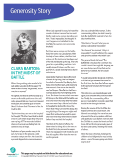 Clara Barton Story - Character First Education