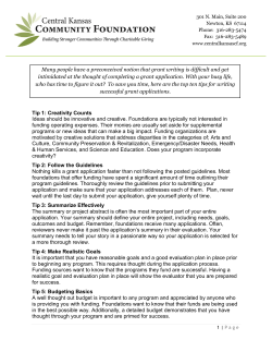 Tip 1: Creativity Counts Ideas should be innovative and creative