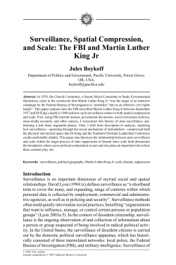 Surveillance, Spatial Compression, and Scale: The FBI and Martin