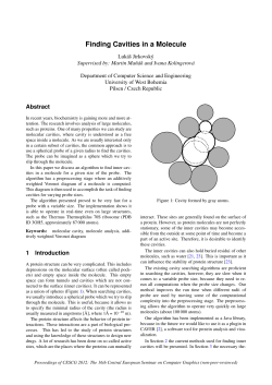 Finding Cavities in a Molecule