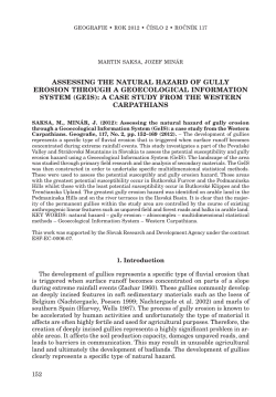 assessing the natural hazard of gully erosion through a