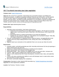 Marketing Data Scientist at Impact Infrastructure