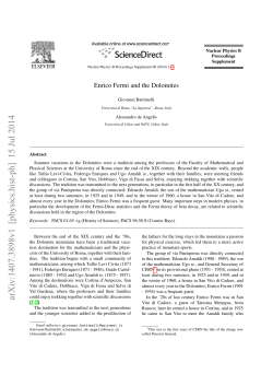 Enrico Fermi and the Dolomites