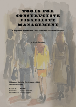 Tools for Constructive Disability Management