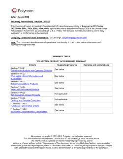 Section 508 Evaluation Template