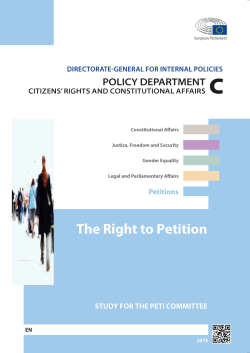 The Right to Petition - European Parliament