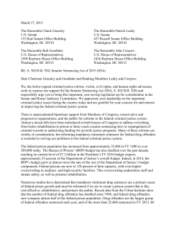 S. 502/HR 920, Smarter Sentencing Act of 2015