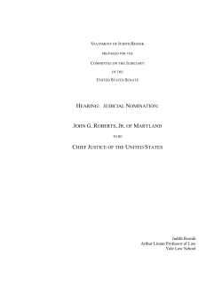 hearing: judicial nomination: john g. roberts, jr. of