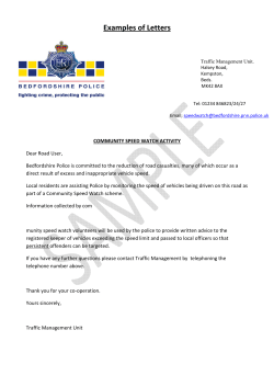 Examples of Letters - Bedfordshire Police
