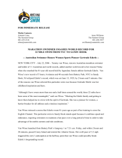 FOR IMMEDIATE RELEASE MARATHON