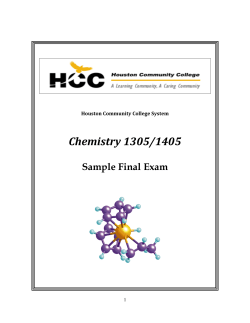 Sample Final Exam