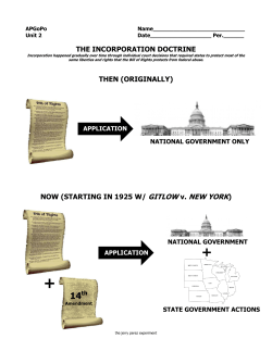 the incorporation doctrine - the jerry perez experiment
