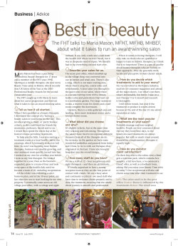 Best in beauty - Federation of Holistic Therapists