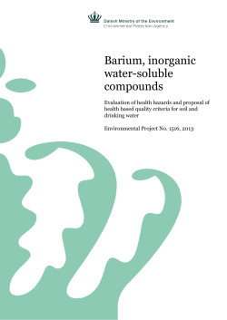Barium, inorganic water