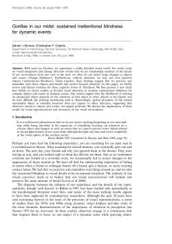Gorillas in our midst: sustained inattentional