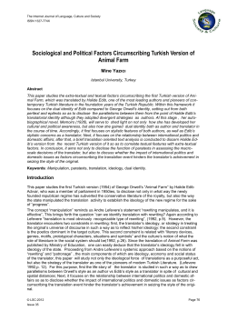 Sociological and political factors circumscribing Turkish