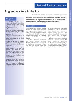 Migrant workers in the UK - Office for National Statistics