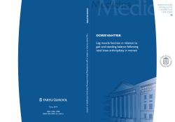 DORIS VAHTRIK Leg muscle function in relation to