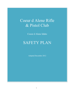 Current Safety Plan - Coeur d`Alene Rifle and Pistol Club