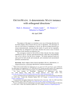 A deterministic MADS instance with orthogonal directions