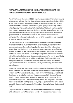 Read his address here - The Diocese of Brechin