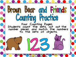 Four Counting Pages: Students count the sets, cut out the number