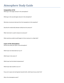 Atmosphere Study Guide