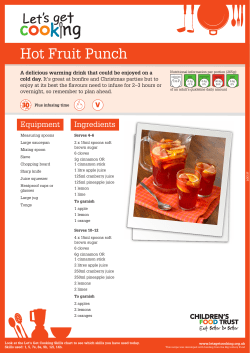 Hot Fruit Punch - Meltham CE Primary School