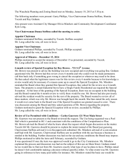 The Wauchula Planning and Zoning Board met