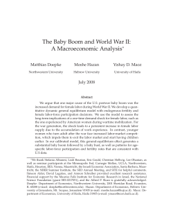The Baby Boom and World War II: A Macroeconomic