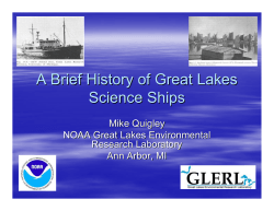 A Brief History of Great Lakes Science Ships