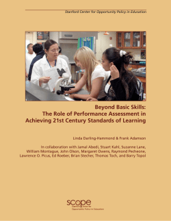Beyond Basic Skills - Stanford Center for Assessment, Learning and