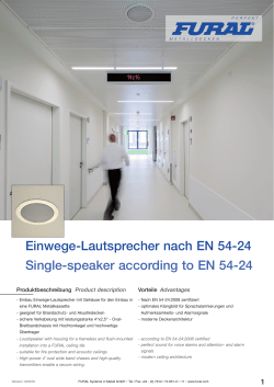 Datenblatt Einwege-Lautsprecher nach EN 54-24