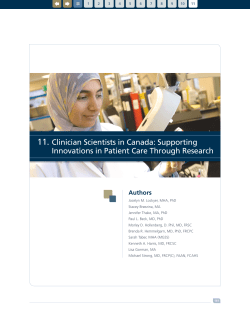 Clinician Scientists in Canada - The Royal College of Physicians