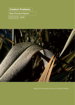 Conduct Problems - Ministry of Social Development