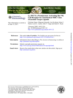 Ly-49s3 Is a Promiscuous Activating Rat NK Cell Receptor for