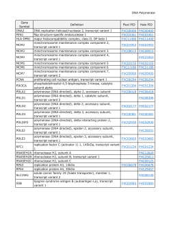 DNA Polymerase Gene Symbol Definition Flexi PID Halo PID DNA2