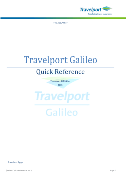 Quick Cards - Galileo Kuwait Travelport