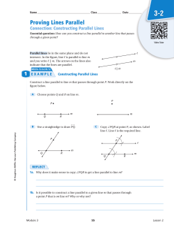 Constructing Parallel Lines