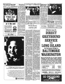 Effective June 23: from &yen;ia Verrazano Bridge to