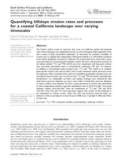Quantifying hillslope erosion rates and processes for a coastal