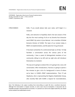 CYRUS NAMAZI: Hello. If you would please take your