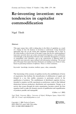 Re-inventing invention: new tendencies in capitalist commodification