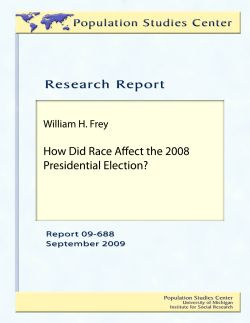 How Did Race Effect the 2008 Presidential Election