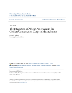 The Integration of African Americans in the Civilian Conservation