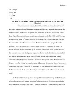 The Battle for the Mind of Europe: The Ideological Warfare of Orwell